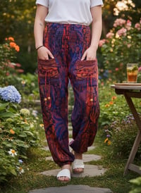 Image 10 of Purple Paisley Winter Harem Pants - 452