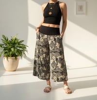 Image 1 of Thai Wide Leg Black Waves Pants - 475