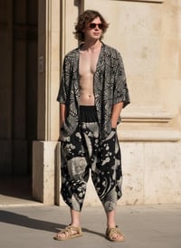 Image 2 of Thai Cotton Koi Fish Festival Pants - 412