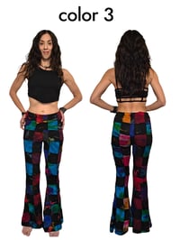 Image 9 of Thai Colorful Patchwork Wide Leg Cotton Pants - 470
