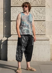 Image 3 of Thai Cotton Tribal Lines Patchwork Pants - 465