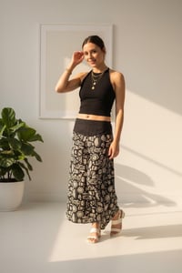 Image 3 of Thai Boho Wide Leg Tribal Print Cotton Palazzo Unisex Pants - 459