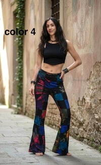 Image 10 of Thai Colorful Patchwork Wide Leg Cotton Pants - 470