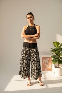 Image 5 of Thai Boho Wide Leg Tribal Print Cotton Palazzo Unisex Pants - 459