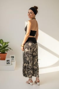 Image 5 of Thai Wide Leg Black Waves Pants - 475