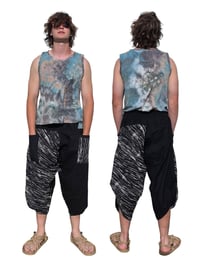 Image 2 of Thai Cotton Tribal Lines Patchwork Pants - 465