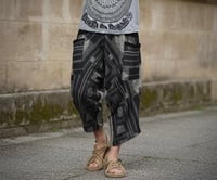 Image 1 of Thai Cotton Harem Pants - Stripes Diamond Pattern - 464