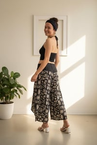 Image 7 of Thai Boho Wide Leg Tribal Print Cotton Palazzo Unisex Pants - 459
