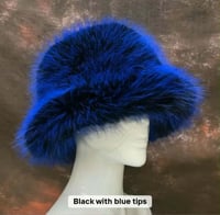 Image 8 of Blue Tipped Faux Fur Bucket Hat - 157