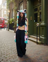 Image 3 of Faux Fur Pastel Kandi Bear Hood - 116