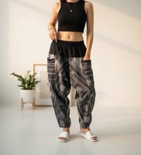 Image 7 of Thai Cotton Harem Pants - Stripes Diamond Pattern - 464