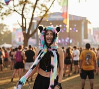 Image 1 of Faux Fur Pastel Kandi Bear Hood - 116