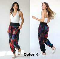 Image 6 of Patchwork Tie Dye Harem Pants | Unisex Boho Festival Trousers - 25