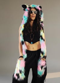 Image 5 of Faux Fur Pastel Kandi Bear Hood - 116
