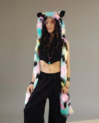 Image 6 of Faux Fur Pastel Kandi Bear Hood - 116