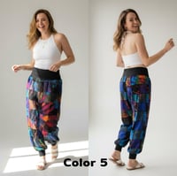 Image 7 of Patchwork Tie Dye Harem Pants | Unisex Boho Festival Trousers - 25