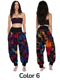 Image 8 of Patchwork Tie Dye Harem Pants | Unisex Boho Festival Trousers - 25