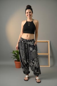 Image 5 of Black & White Patterned Thai Cotton Pants - 400