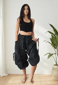 Image 5 of Thai Cotton Festival Unisex Pants – Spiritual Print - Black - 461