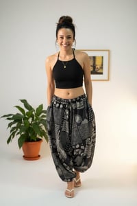 Image 7 of Black & White Patterned Thai Cotton Pants - 400