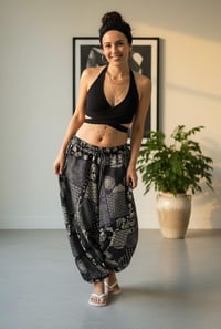 Image 8 of Black & White Patterned Thai Cotton Pants - 400