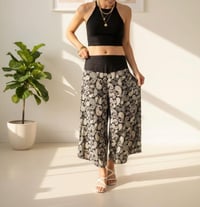 Image 1 of Paisley Wide Leg Pants  – Thai Boho Palazzo Trousers - 451