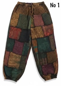 Image 7 of Handmade Thai Patchwork Lightweight Cotton Hippie Pants - 429