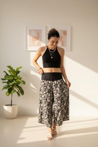 Image 3 of Paisley Wide Leg Pants  – Thai Boho Palazzo Trousers - 451