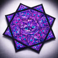 Image 3 of Festival Flow Star - Double Sided Dapo Stars - UV Light Active - Mushroom Cheshire