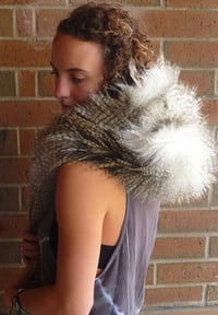 Image 3 of Hawk Faux Fur Hood: Festival Rave Animal Hood - 109