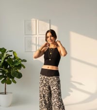 Image 5 of Paisley Wide Leg Pants  – Thai Boho Palazzo Trousers - 451