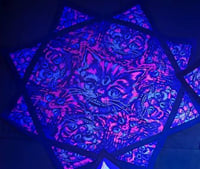 Image 5 of Festival Flow Star - Double Sided Dapo Stars - UV Light Active - Mushroom Cheshire