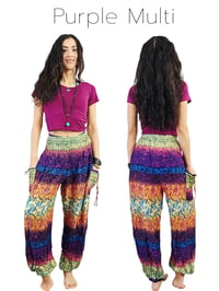 Image 11 of Thai Rayon Harem Pants Boho Festival Trousers Colorful Paisley
