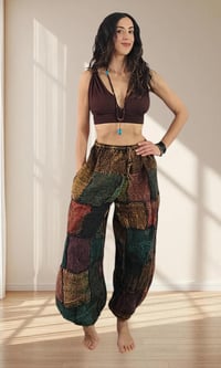 Image 1 of Handmade Thai Patchwork Lightweight Cotton Hippie Pants - 429