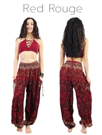 Image 3 of Thai Rayon Harem Pants Boho Festival Trousers Colorful Paisley