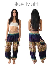 Image 5 of Thai Rayon Harem Pants Boho Festival Trousers Colorful Paisley