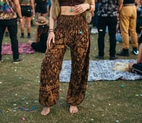 Image 3 of Paisley Harem Pants Warm Shawl Fabric Boho Festival Unisex Trousers Elastic Waist Ankles - 448
