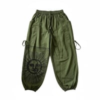 Image 7 of Sun & Moon Cotton Harem Pants - Boho Hippie Yoga, Unisex - 457B
