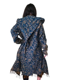 Image 7 of Hooded Fringe Wizard Coat - Blue Gold
