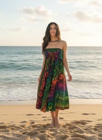 Image 5 of 2-in-1 Boho Wrap Skirt & Convertible Dress - Thai Rayon - 700B