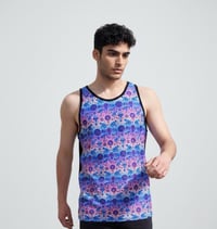 Image 6 of Psychedelic Mushroom Dart Frog Tank Top (UV / Blacklight Reactive)