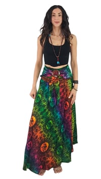 Image 7 of 2-in-1 Boho Wrap Skirt & Convertible Dress - Thai Rayon - 700B