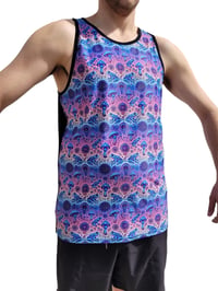 Image 10 of Psychedelic Mushroom Dart Frog Tank Top (UV / Blacklight Reactive)
