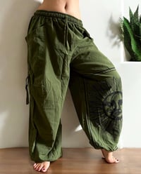 Image 1 of Sun & Moon Cotton Harem Pants - Boho Hippie Yoga, Unisex - 457B