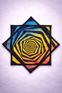 Image 6 of Spiral Festival Flow Star, Double Sided Dapo Stars | Flow Toy for Burning Man and Shambhala