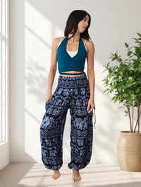 Image 2 of Elephant Harem Pants with Pockets, Boho Festival Trousers, High Crotch Unisex 507A/B