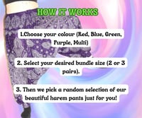 Image 2 of Red/Pink Harem Pants Mystery Bundle – Comfy Yoga, One Size - 518