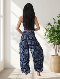 Image 3 of Elephant Harem Pants with Pockets, Boho Festival Trousers, High Crotch Unisex 507A/B