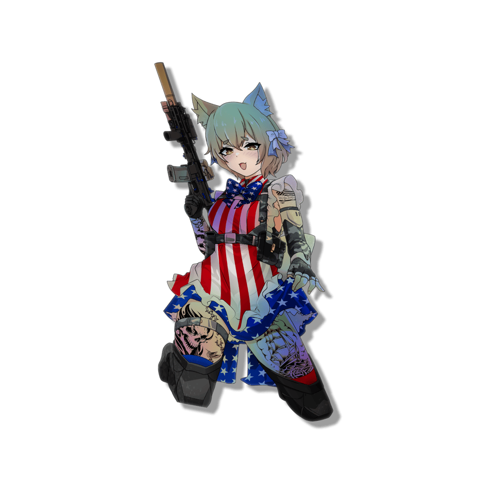 Image of Felix The Gat Sticker (4th Of July Version)