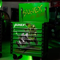 Image 7 of  SQUINDO SUNEX – IT’S ALIVE!! – 34" 6 DRAWER PREMIUM SERVICE CART - GREEN 